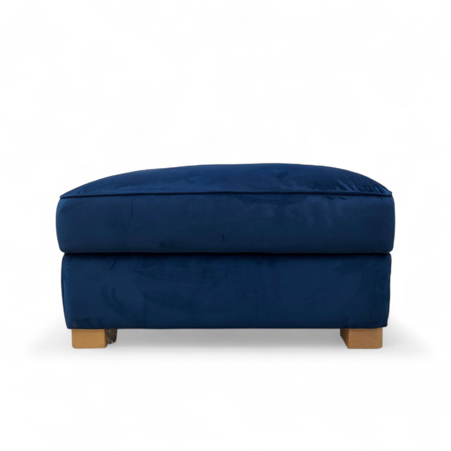 ‘Elora’ Royal Blue Velvet Large Storage Footstool