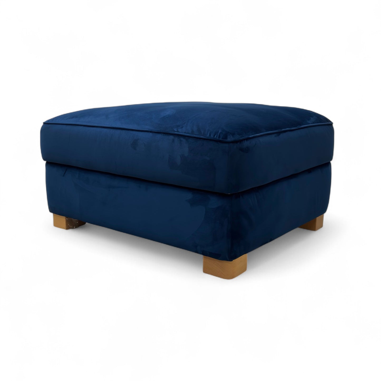 ‘Elora’ Royal Blue Velvet Large Storage Footstool