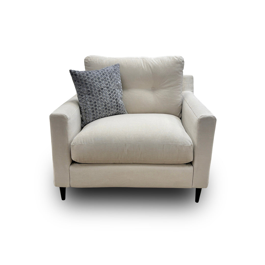 ‘Virtue’ Fabric Cozy Natural Armchair