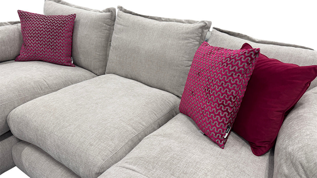 ‘Somerford’ Silver Fabric Small Double Ended Chaise
