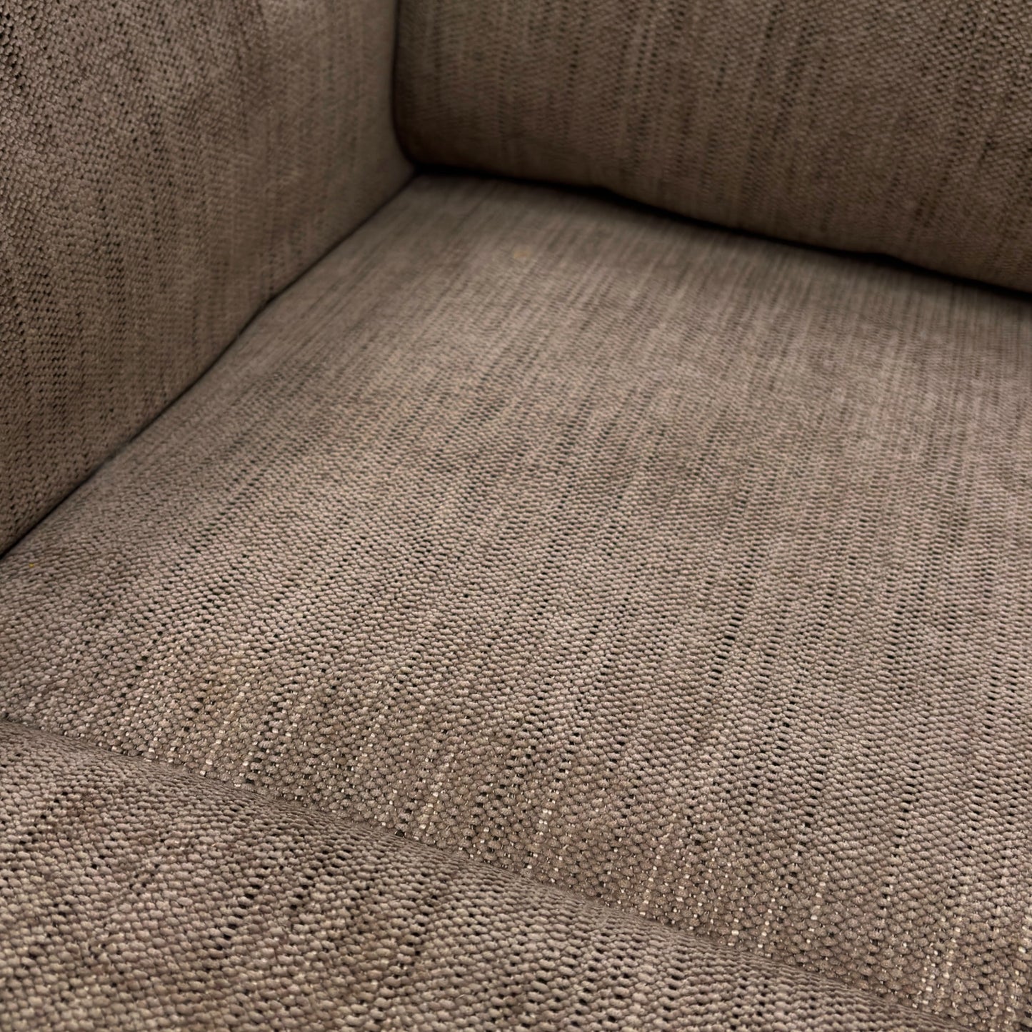 ‘Maude’ Mocha Tight Weave Fabric 2 Seater Power Recliner Sofa