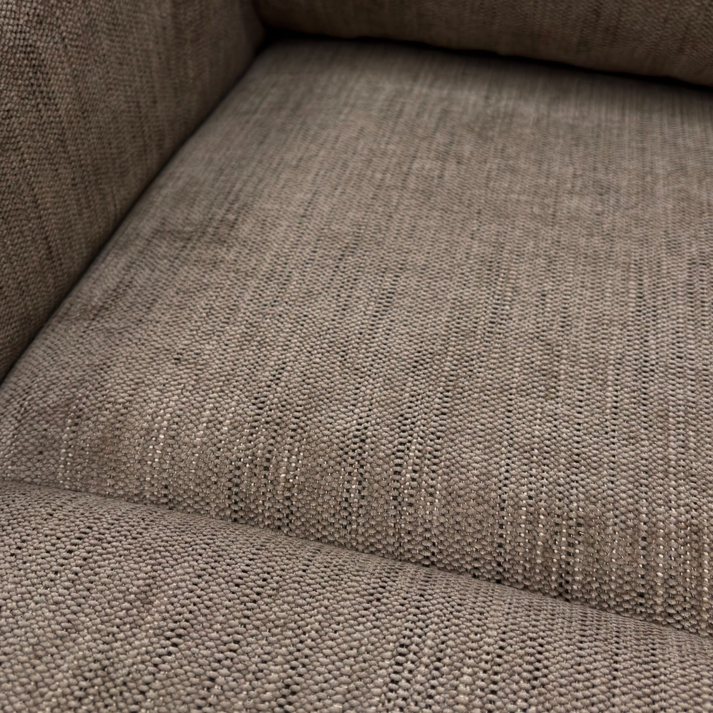 ‘Maude’ Mocha Tight Weave Fabric 3 Seater Power Recliner Sofa