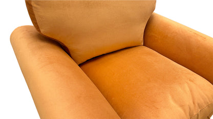 ‘Evelyn’ Marmalade Abbey Velvet Armchair