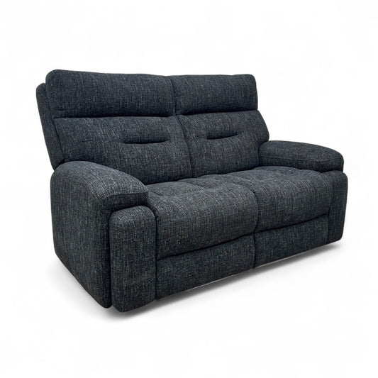 ‘Cinemax’ Hf-0102 Halifax Black Mica Woven Fabric 2 Seater Sofa
