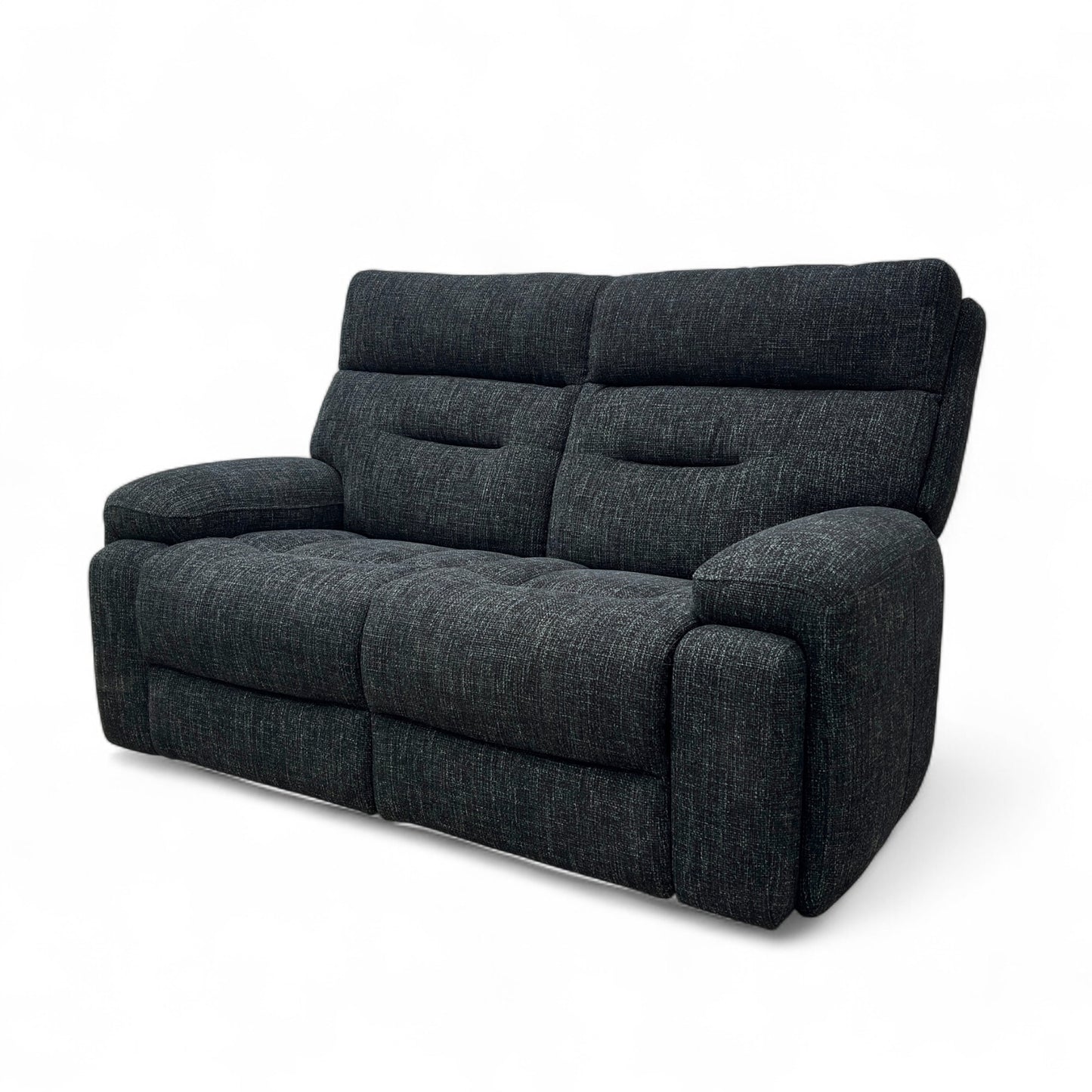 ‘Cinemax’ Hf-0102 Halifax Black Mica Woven Fabric 2 Seater Sofa