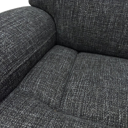 ‘Cinemax’ Hf-0102 Halifax Black Mica Woven Fabric 2 Seater Sofa
