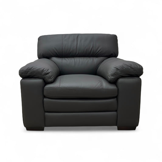 World of Leather ‘Cozzee’ Nw-517e Shale Grey Leather Armchair