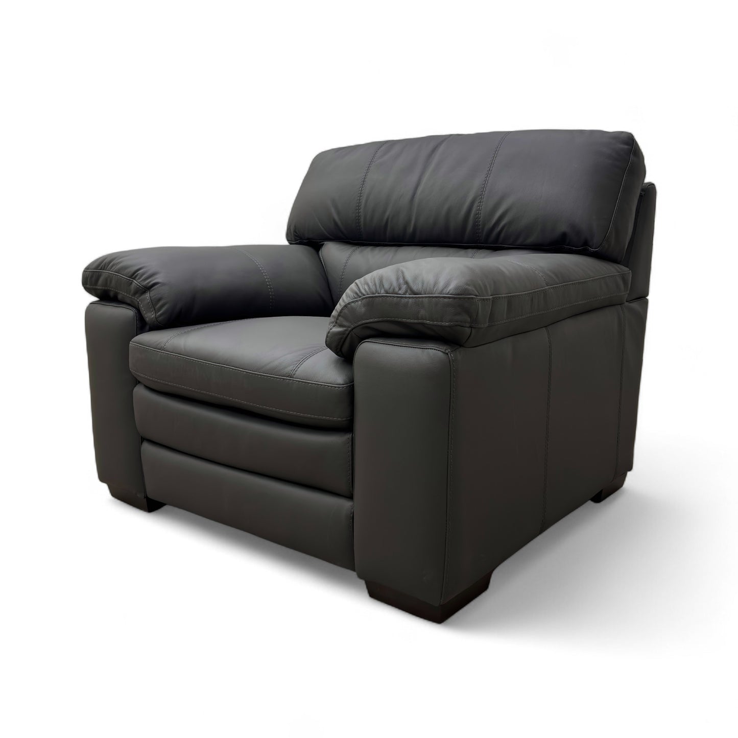 World of Leather ‘Cozzee’ Nw-517e Shale Grey Leather Armchair