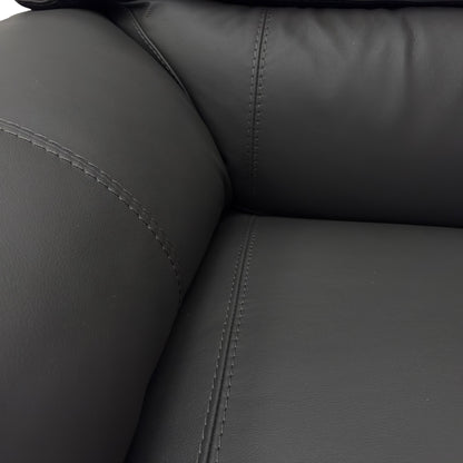 World of Leather ‘Cozzee’ Nw-517e Shale Grey Leather Armchair