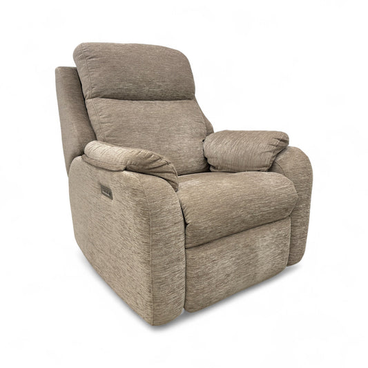 G Plan ‘Kingsbury’ C224 Destiny Storm Chenille Fabric Power Recliner Armchair with Power Headrest and Power Lumbar