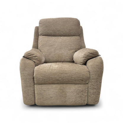 G Plan ‘Kingsbury’ C224 Destiny Storm Chenille Fabric Power Recliner Armchair with Power Headrest and Power Lumbar