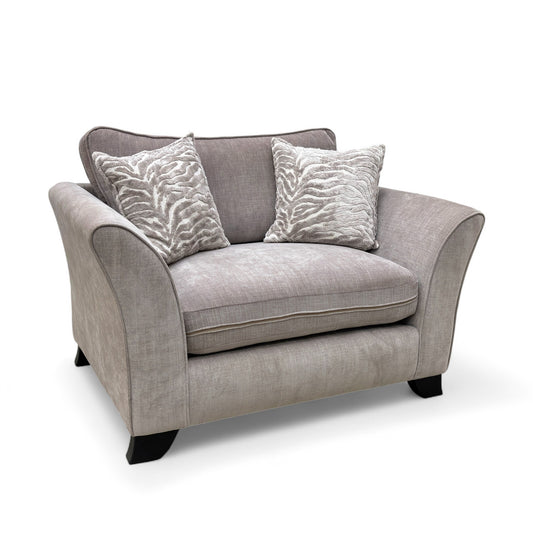 ‘Sasha’ Zara Mink Fabric Snuggler Chair