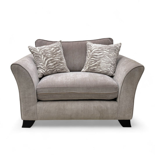 ‘Sasha’ Zara Mink Fabric Snuggler Chair