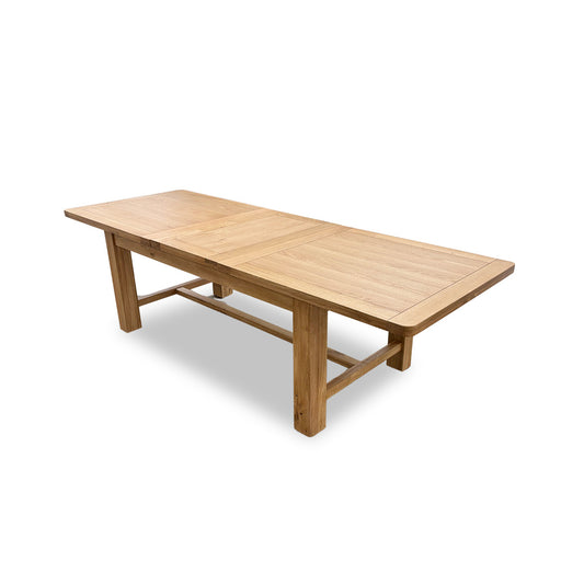 ‘Augusta’ Solid Oak Large Rectangular Extending Dining Table