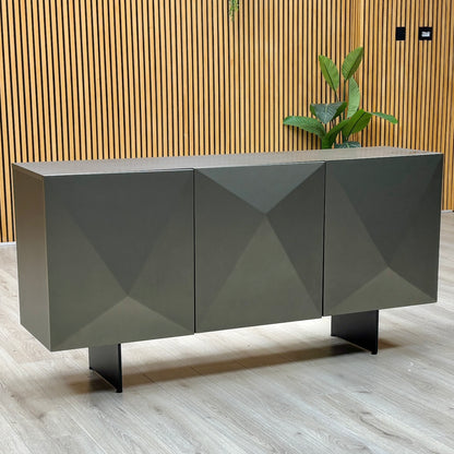 'Atlas' Grey Painted Finish 3 Door Sideboard