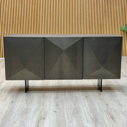 'Atlas' Grey Painted Finish 3 Door Sideboard