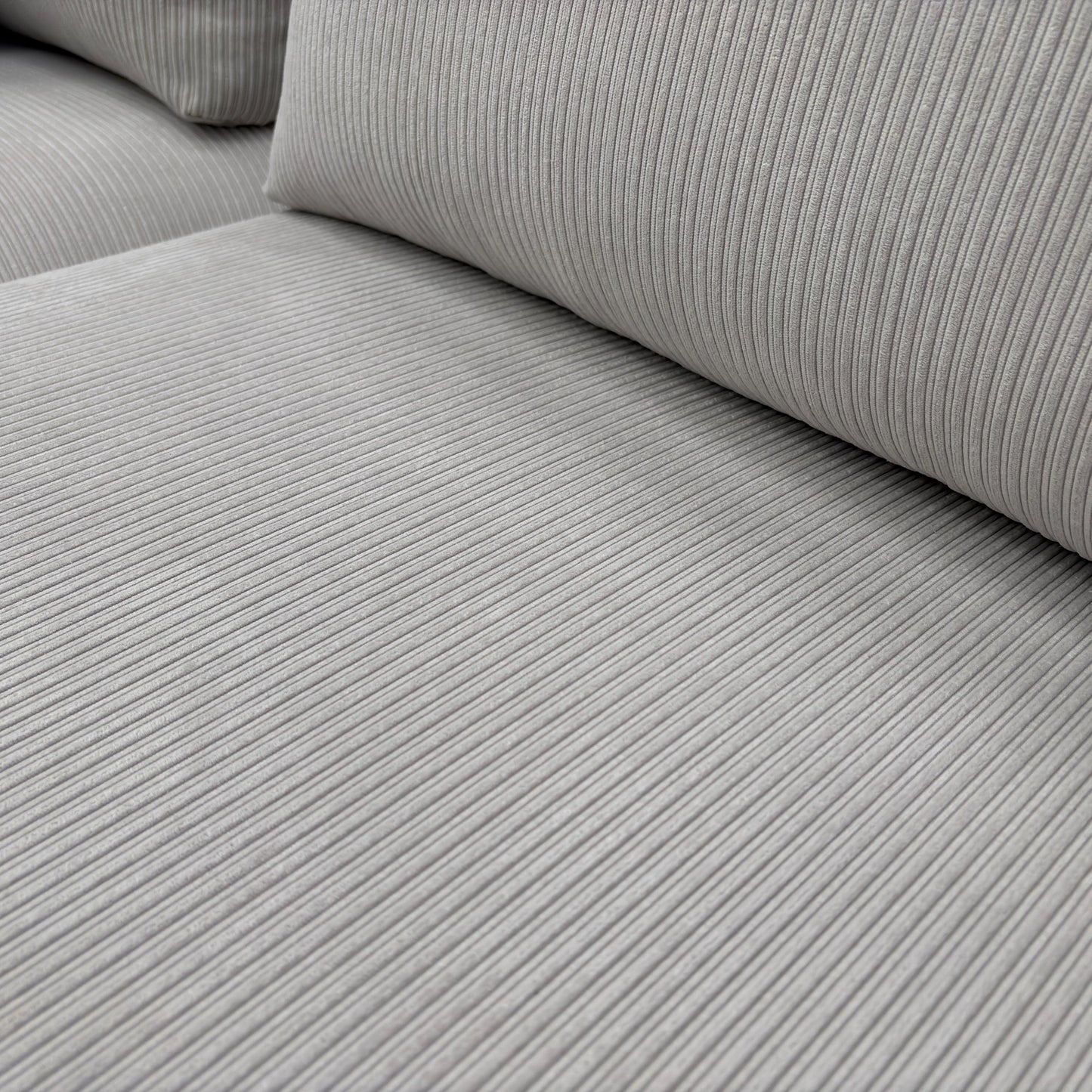 ‘Portofino’ Foxtrot Silver Chord Fabric 3 Corner 1 Modular Sofa