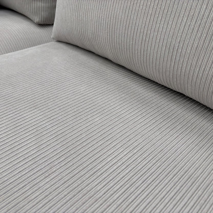 ‘Portofino’ Foxtrot Silver Chord Fabric 3 Corner 1 Modular Sofa