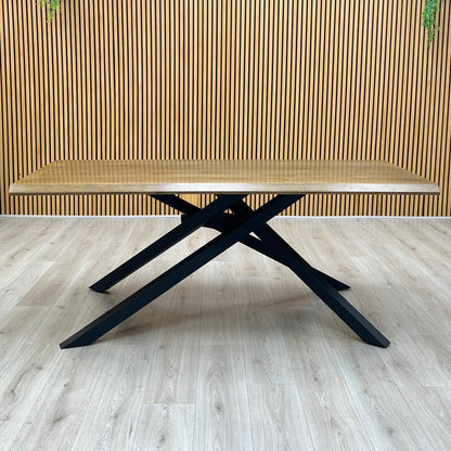 ‘Sapporo' Dark Oak Solid Oak Fixed Dining Table