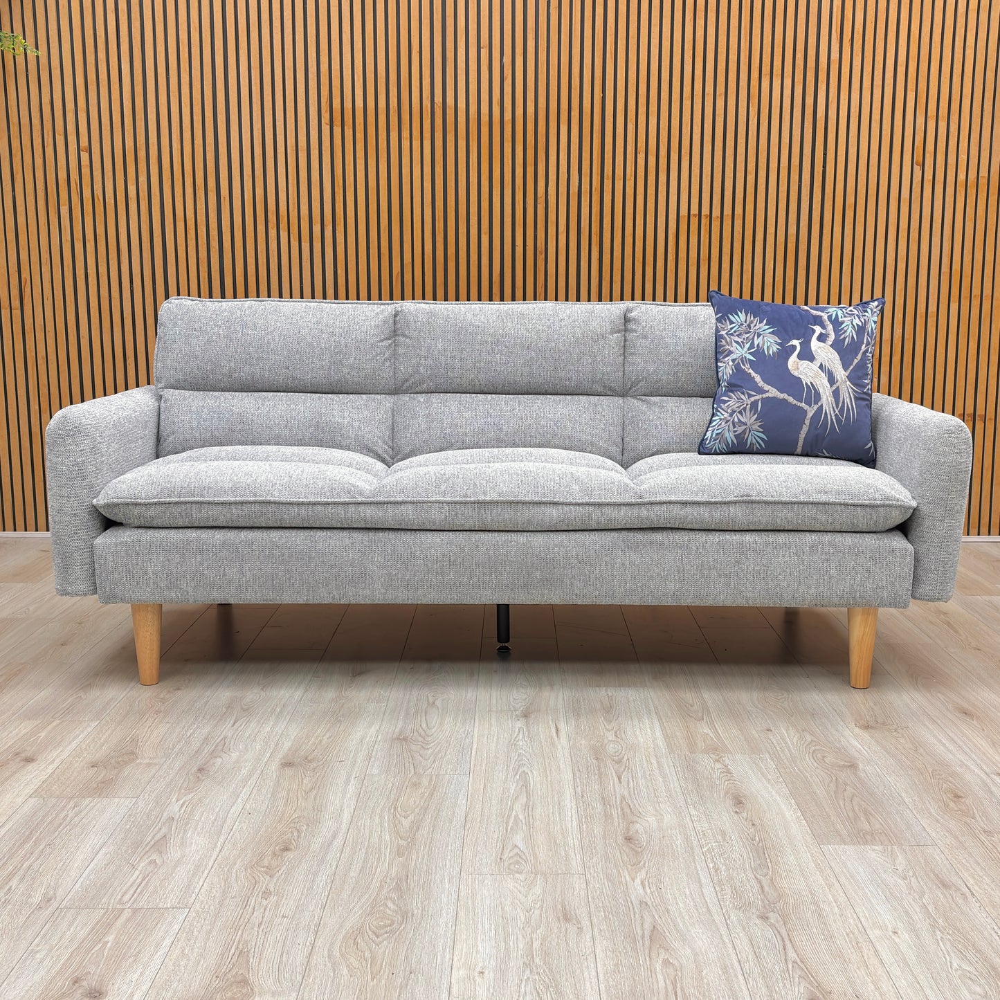 'Cosy' Rest Chenille Effect Light Grey Sofa Bed Direct From Manufacturer