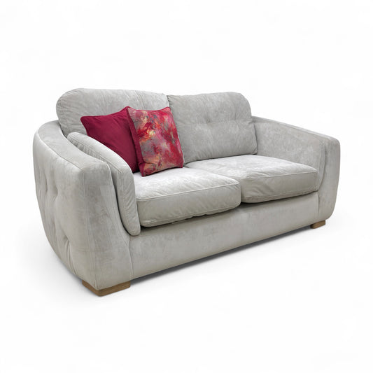 Couch & Co ‘Ollie’ Silver Velvet 2 Seater Sofa
