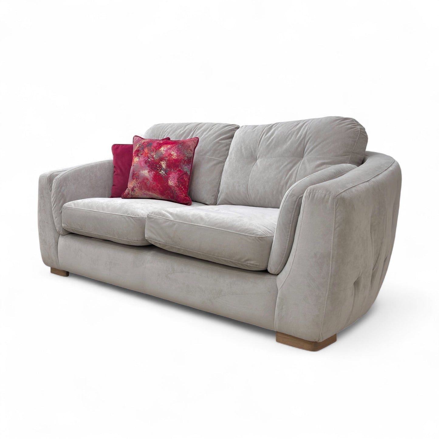 Couch & Co ‘Ollie’ Silver Velvet 2 Seater Sofa