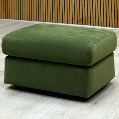 G Plan ‘Thornbury’ A902 Plush Vine Green Velvet Fabric Footstool