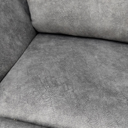 ‘Casimir’ Ashley Grey Marble Velvet Manual Recliner 2 Seater Sofa