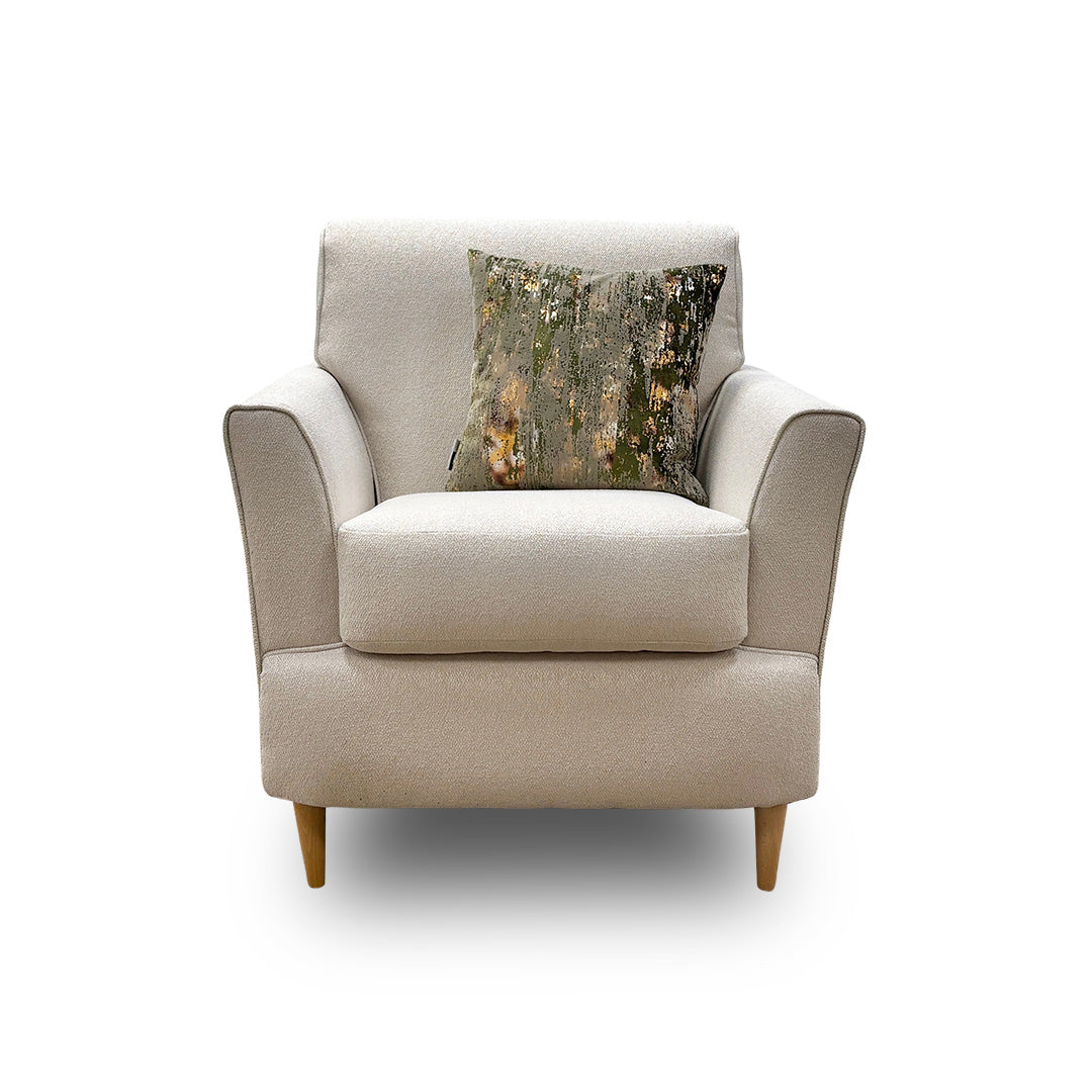 ‘Tenby’ Natural Fabric Armchair