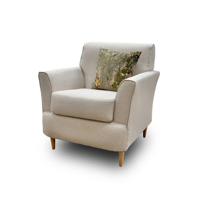 ‘Tenby’ Natural Fabric Armchair