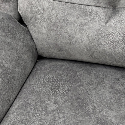 ‘Casimir’ Ashley Grey Marble Velvet Manual Recliner Armchair