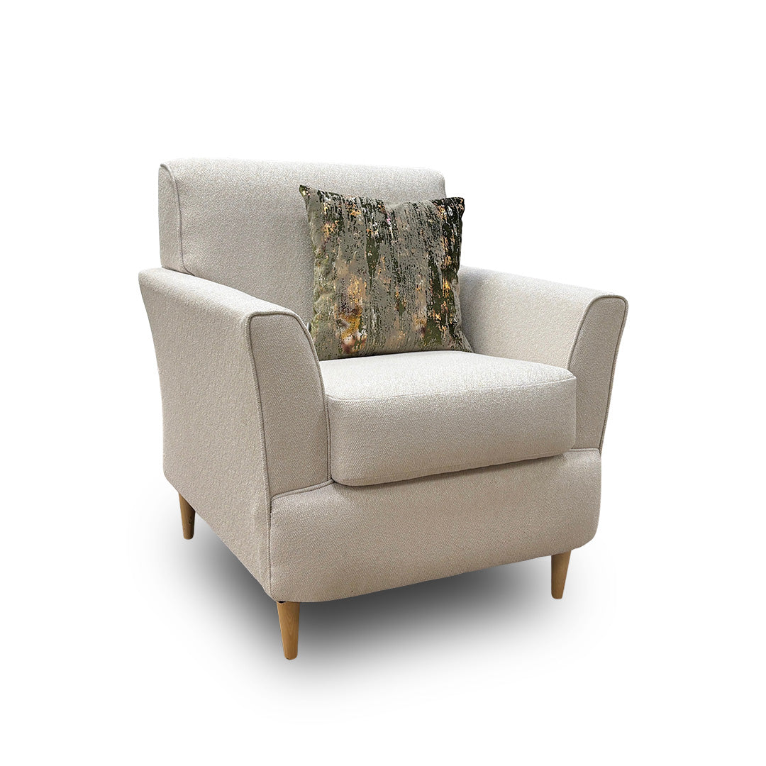 ‘Tenby’ Natural Fabric Armchair