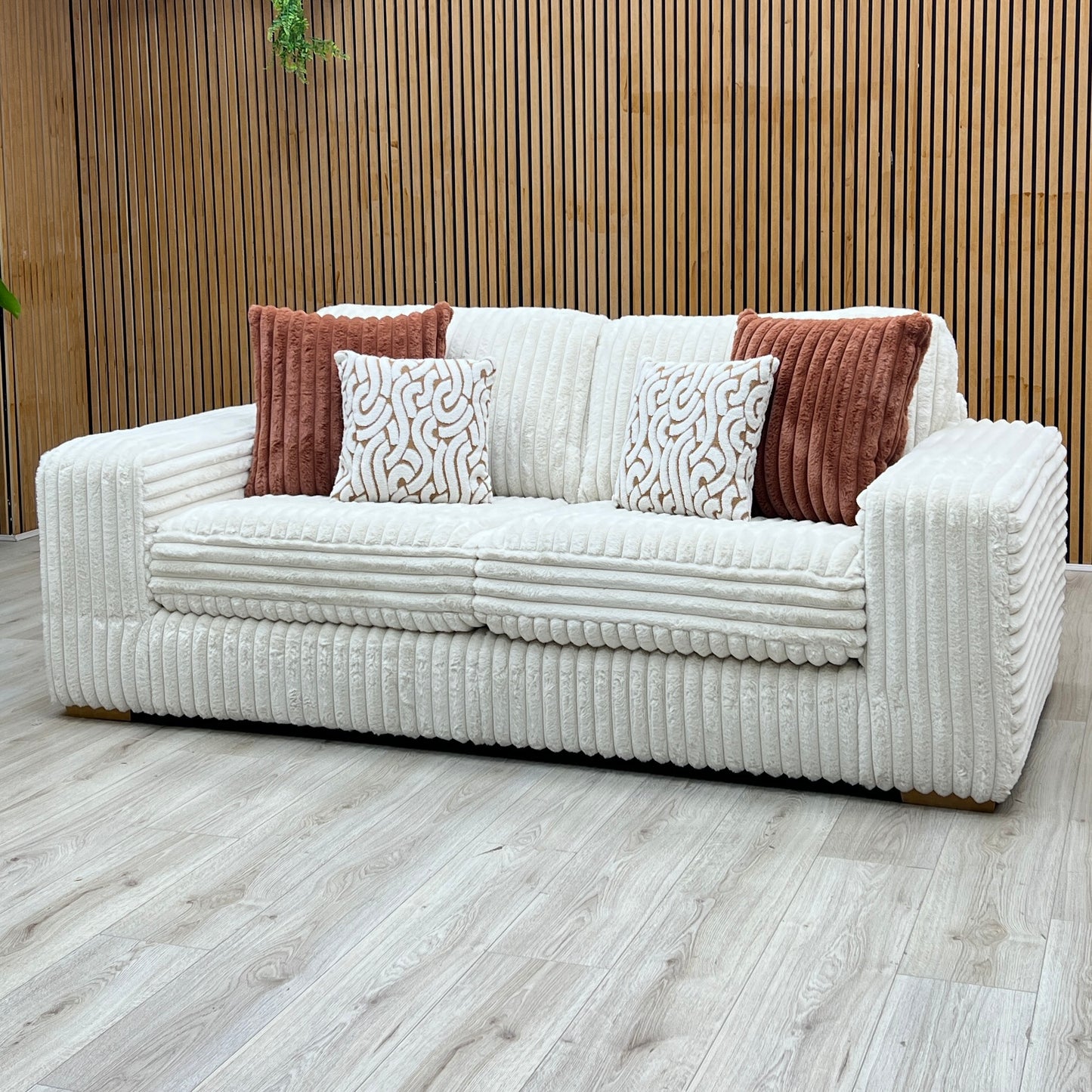 ‘Cosy’ Natural Cord Fabric 2 Seater Sofa