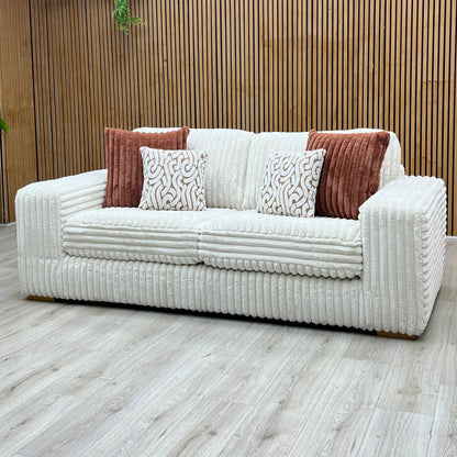 ‘Cosy’ Natural Cord Fabric 2 Seater Sofa