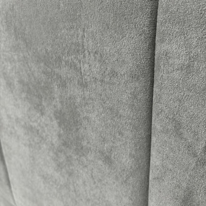 ‘Pluto' Milan Nickel Velvet Floor Standing Headboard + 2 Draw Double Divan Base