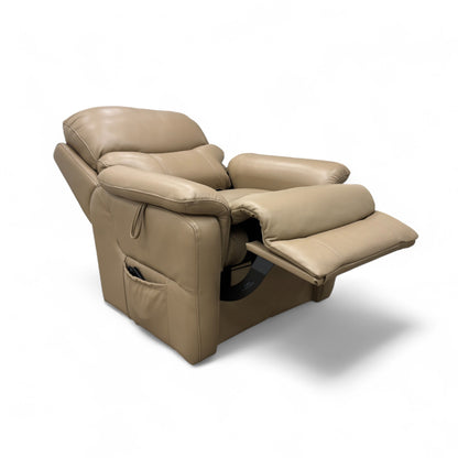 ‘Evelyn’ Taupe Leather Lift and Rise Chair