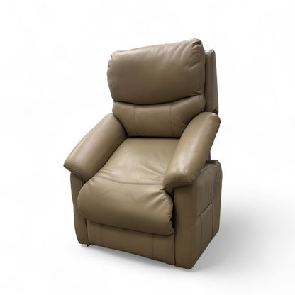 ‘Evelyn’ Taupe Leather Lift and Rise Chair