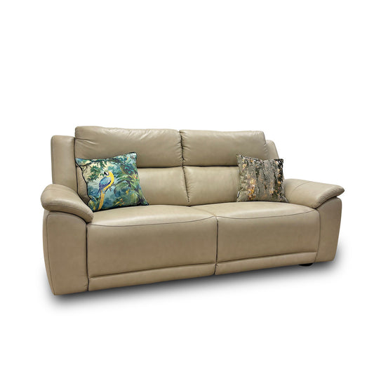 ‘Utah' Stone Lx-6407 3 Seater Leather Sofa