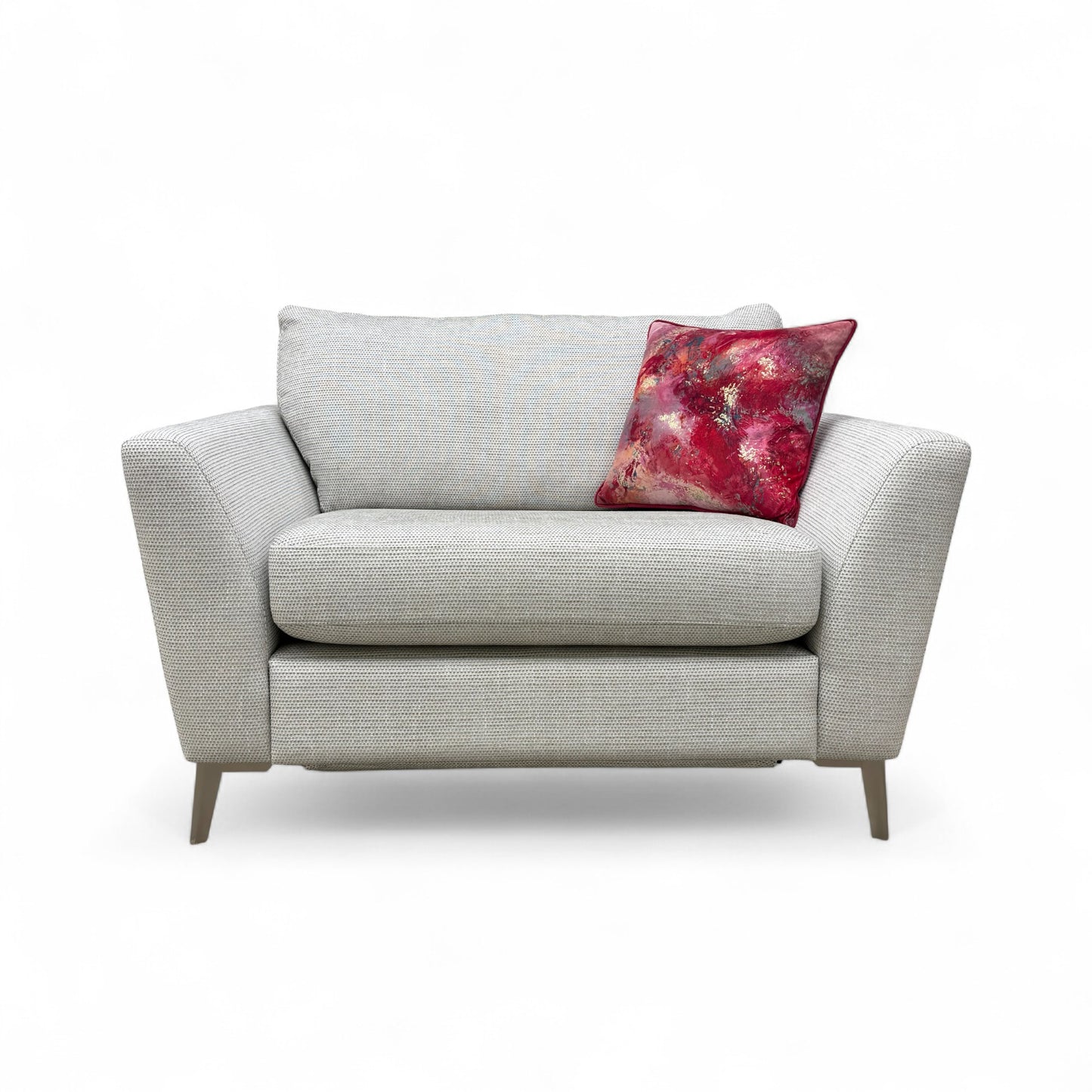 ‘Libby’ Silver Combination Libby Plain Power Recliner Cuddler