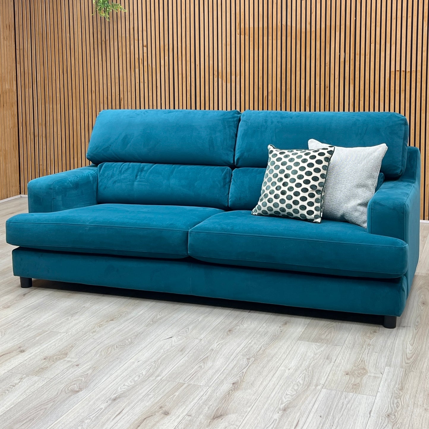 The Lounge Co. ‘Romilly’ Dra008 Dragoneye Teal Wa Ft Fabric 3 Seater Sofa