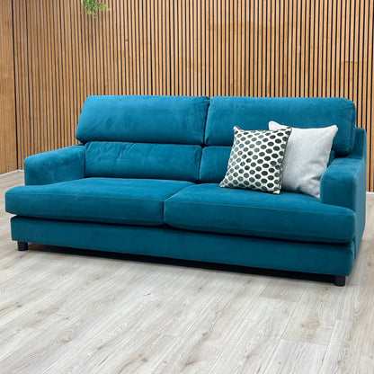 The Lounge Co. ‘Romilly’ Dra008 Dragoneye Teal Wa Ft Fabric 3 Seater Sofa