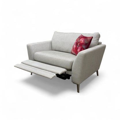 ‘Libby’ Silver Combination Libby Plain Power Recliner Cuddler