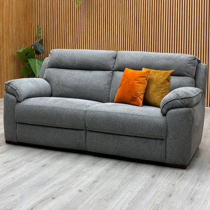 ‘Sander’ Grey Fabric 3 Seater Fabric Sofa