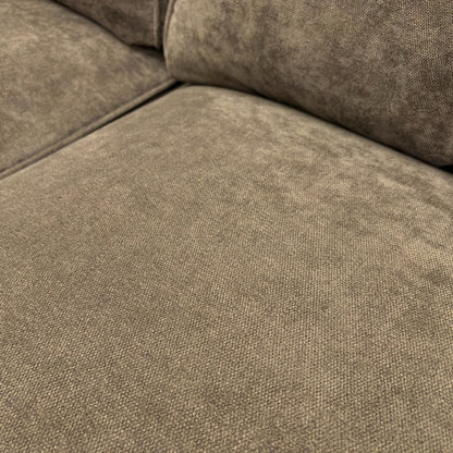 ‘Legend’ Kingston Nutmeg Classic Back Fabric Right Hand Facing Open End Corner Sofa + Armless Unit