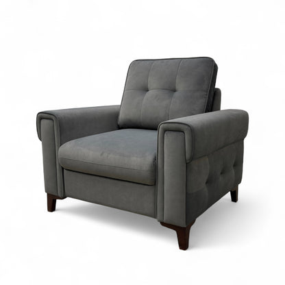‘Zoom’ Nappe Velvet Dark Grey Nv-0106 Velvet Chair Sofa Bed