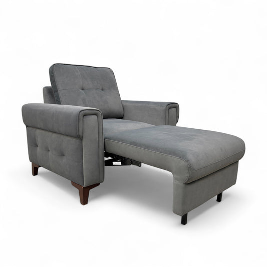 ‘Zoom’ Nappe Velvet Dark Grey Nv-0106 Velvet Chair Sofa Bed