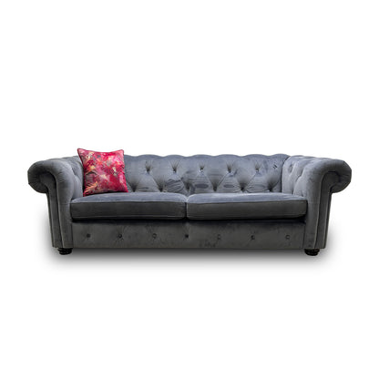 ‘Belair’ Denim Sensual Velvet 4 Seater Sofa
