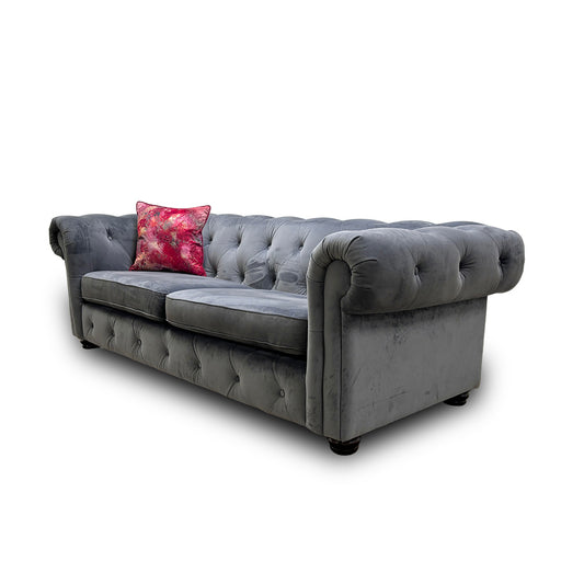‘Belair’ Denim Sensual Velvet 4 Seater Sofa