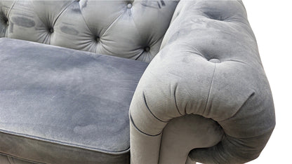 ‘Belair’ Denim Sensual Velvet 4 Seater Sofa