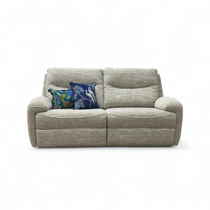 G Plan ‘Amesbury’ A049 Maddox Olive Tight Weave Fabric 3 Seater Power Recliner Sofa